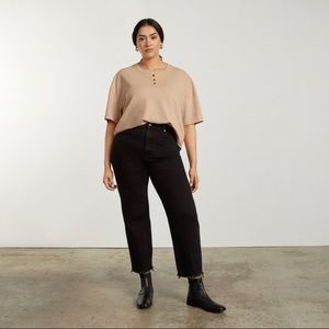 Everlane Vintage Henley tee. Pink. Size small.